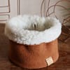 sherpa lined chestnut brown snood