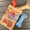 Bone Bakes plush hide and seek toy with squeakers and crinkle sound