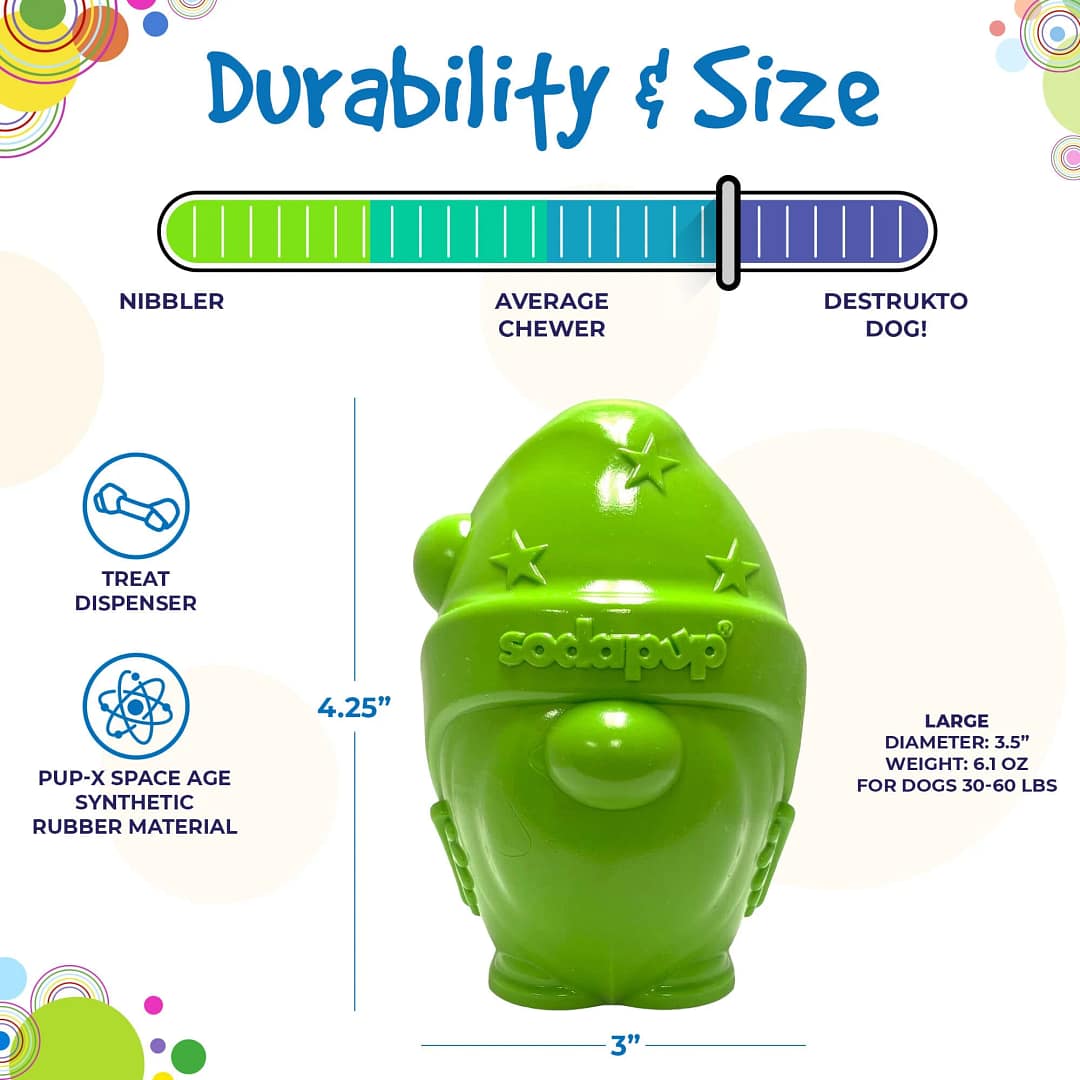 Christmas Gonk Treat Dispenser -  Enrichment toy from SodaPup - Image 2