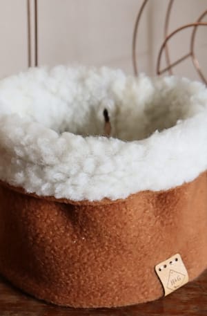 sherpa lined chestnut brown snood