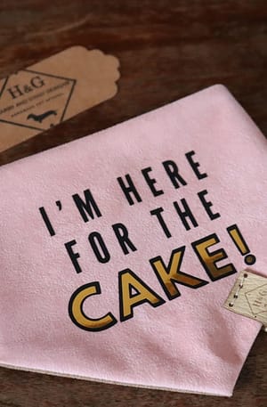 I'm Here for the Cake Bandana - Available in Pink and Blue
