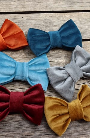 Velvet Bow Tie available in 6 colours