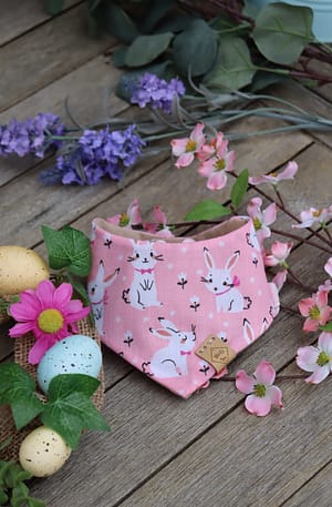 Pastel Pink Easter Bunny - Dog Bandana