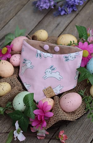 Run Rabbit Pale Pink - Dog Bandana