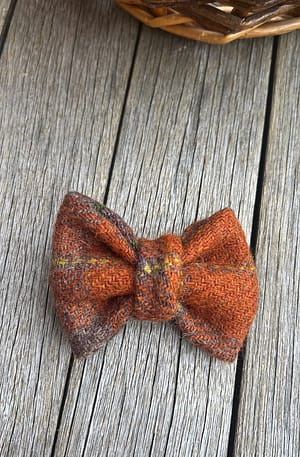 Orange Tweed Bow Tie