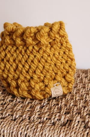 Mustard Knitted Dog Snood