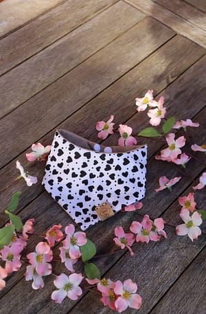 Midnight Hearts- Valentines Dog Bandana
