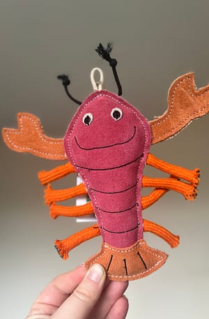 Larry the Lobster  Green and wilds Eco Friendly tough toy
