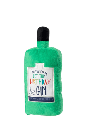Let the Birthday Be Gin - Plush Dog Toy with Squeaker