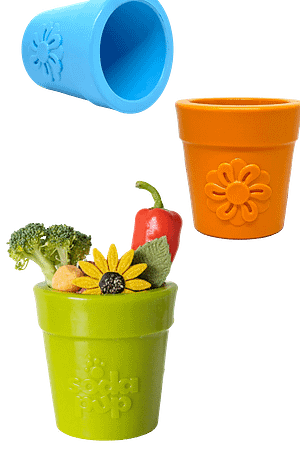Sodapup Large Flower Pot Treat Dispenser Dog Enrichment Toy and Feeding Device