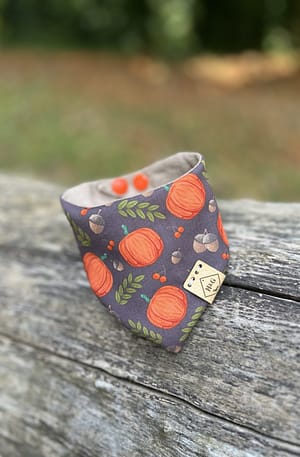 Pumpkins & Acorns - Autumn Luxury Dog Bandana