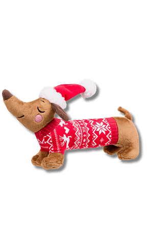 Christmas Jumper Dachshund Dog toy with Squeaker - House of Paws