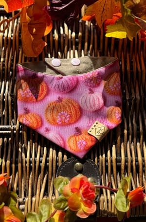Cute Knitted Pumpkins- H&G  Autumn Collection Bandana
