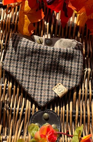 Woodland Houndstooth - H&G Autumn Collection Bandana