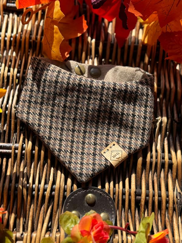 Woodland Houndstooth - H&G Autumn Collection Bandana