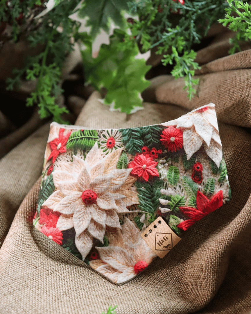 Poinsettia - Christmas Bandana
