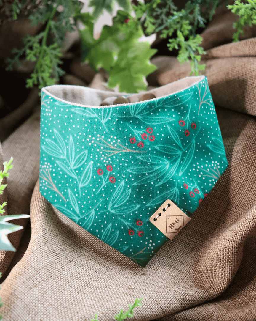 Berries and Bloom- Christmas Bandana